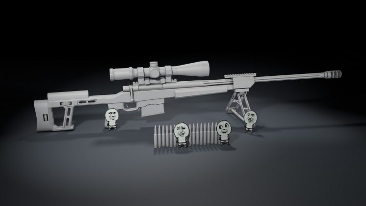 model, CG, Sniper rifle, Customized HD Wallpaper Desktop Background