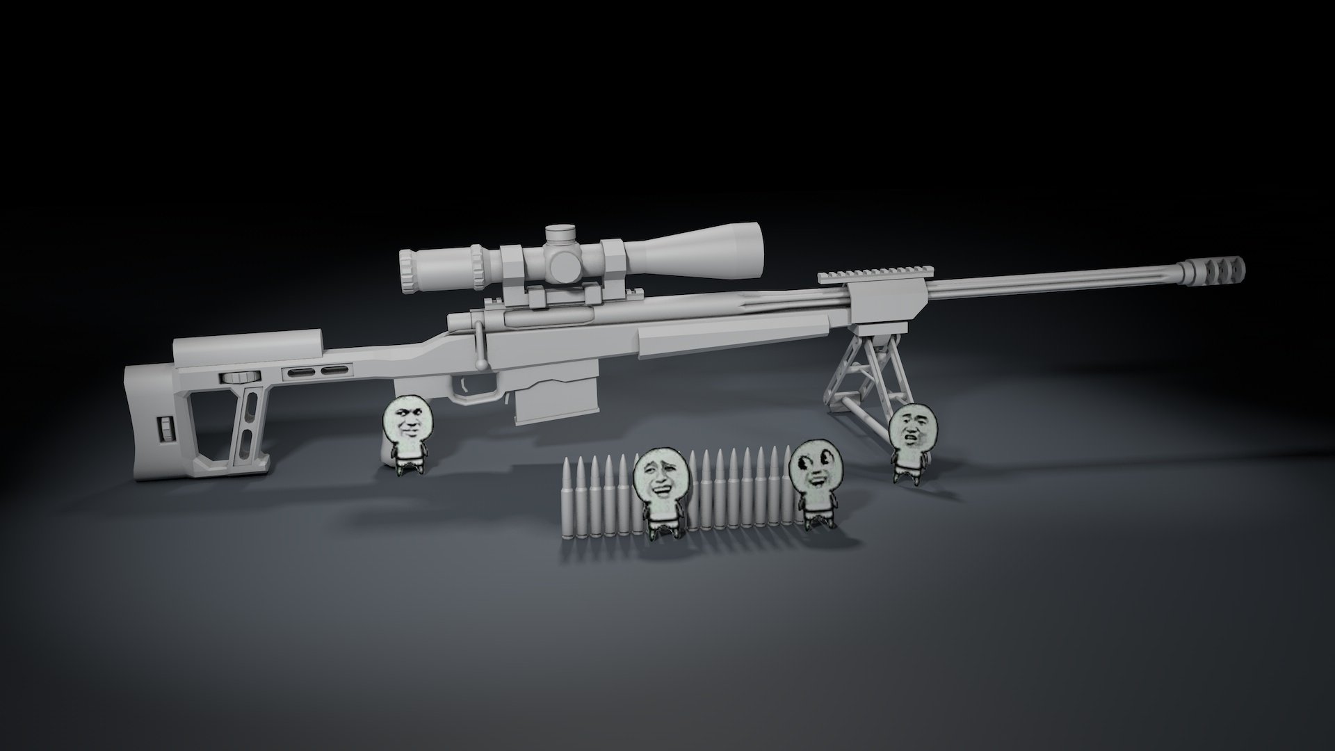 model, CG, Sniper rifle, Customized Wallpaper