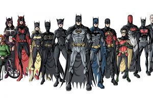 Batgirl, Robin (character), Batman, Batwoman, Catwoman, Alfred, Superhero