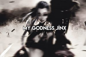 Jinx (League of Legends), Jinx, Cat girl, League of Legends, Video games, Typography, Digital art