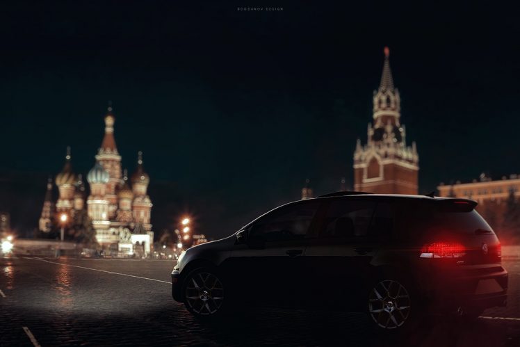 Photoshop, Volkswagen Golf Mk6 GTI, Car, Moscow HD Wallpaper Desktop Background