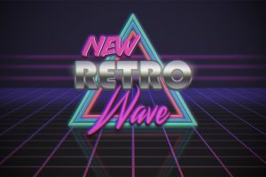Retro style, Neon, Vintage, Digital art, 1980s, Synthwave, Typography, New Retro Wave