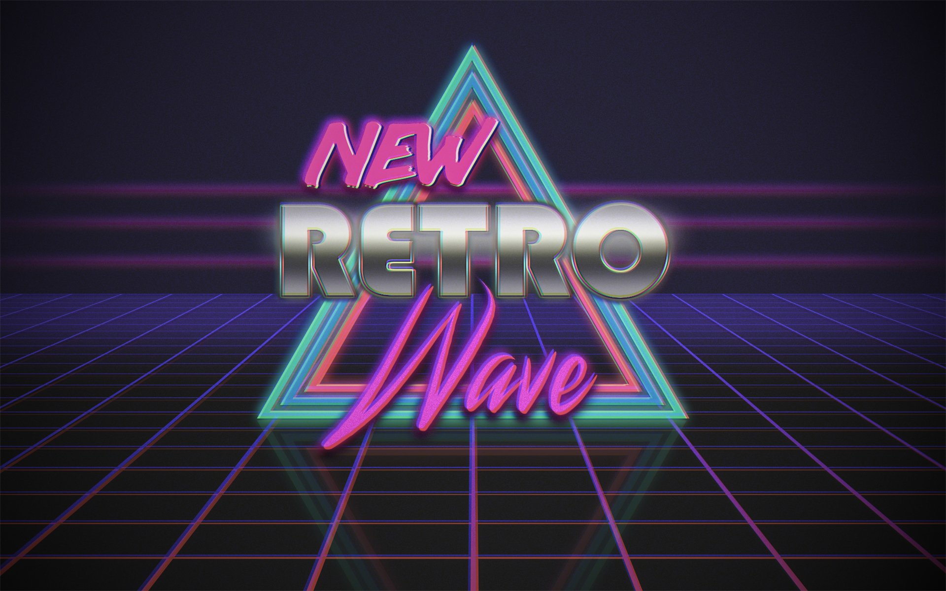  Retro  style  Neon Vintage Digital art 1980s Synthwave 