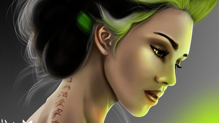 women, Face, Tattoo, Artwork HD Wallpaper Desktop Background