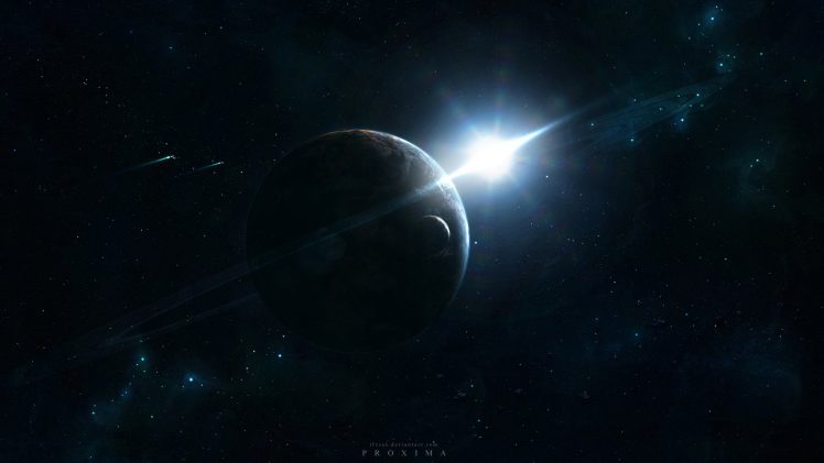 space, 3D, Planet, Moon, Galaxy HD Wallpaper Desktop Background