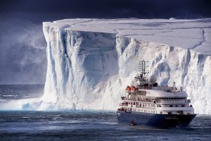 ship, Iceberg, Sea