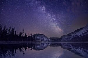 landscape, Stars, Night, Lake