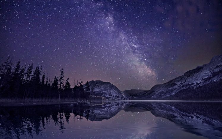 landscape, Stars, Night, Lake HD Wallpaper Desktop Background