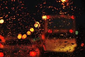 urban, Traffic, Bokeh, Buses, Water drops