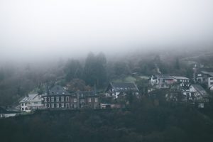 photography, Landscape, Mist, House