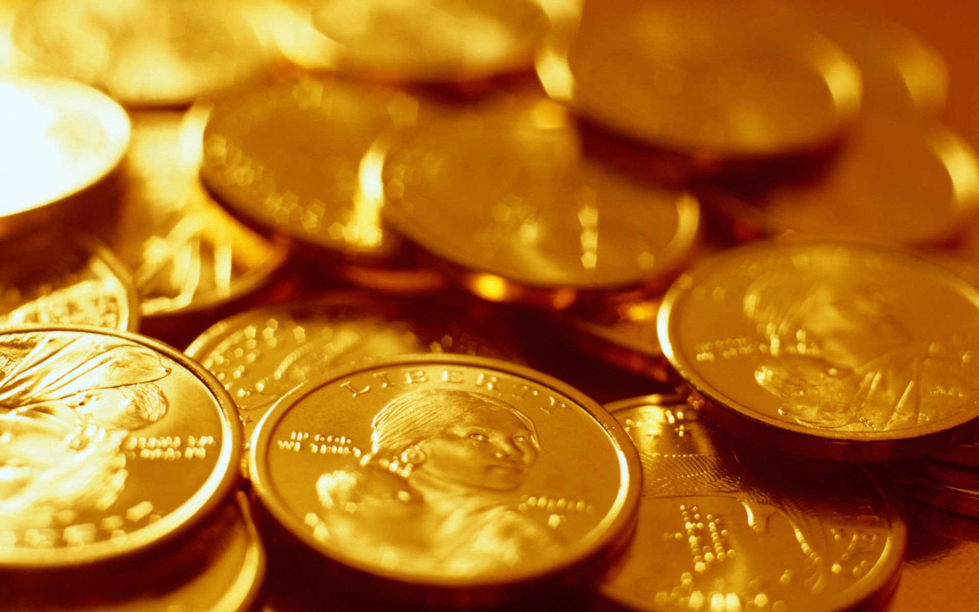coins, Gold, Macro, Bokeh, Wealth, Money Wallpaper