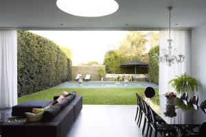 room, Interior, Backyard, Hedges, Swimming pool, House