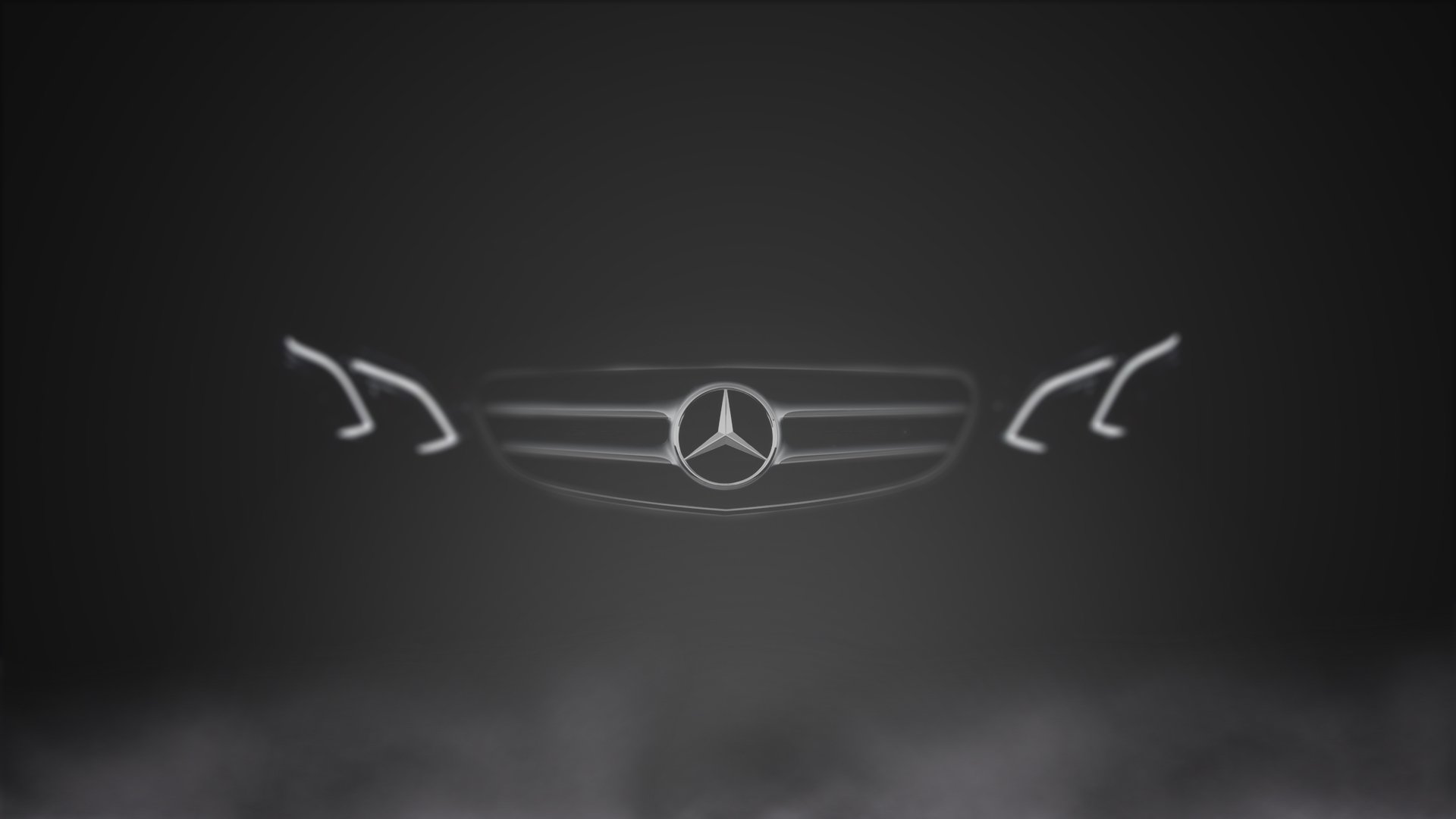 Mercedes в свете прожекторов загрузить