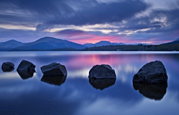 lake, Landscape, Rocks HD Wallpaper Desktop Background