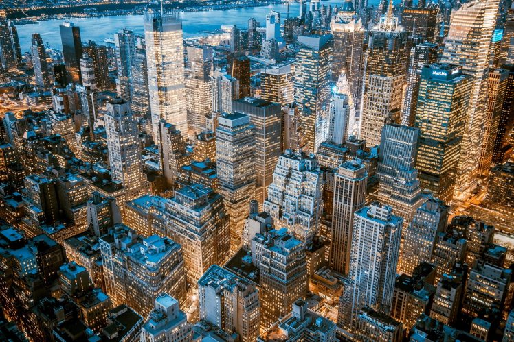 urban, City, Aerial view, Cityscape, New York City HD Wallpaper Desktop Background