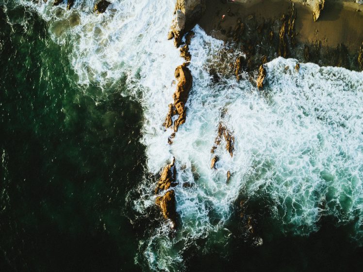 nature, Waves, Sea, Water, Rock HD Wallpaper Desktop Background