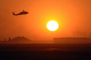 silhouette, Sikorsky UH 60 Black Hawk, Sun, Sunset, Helicopters