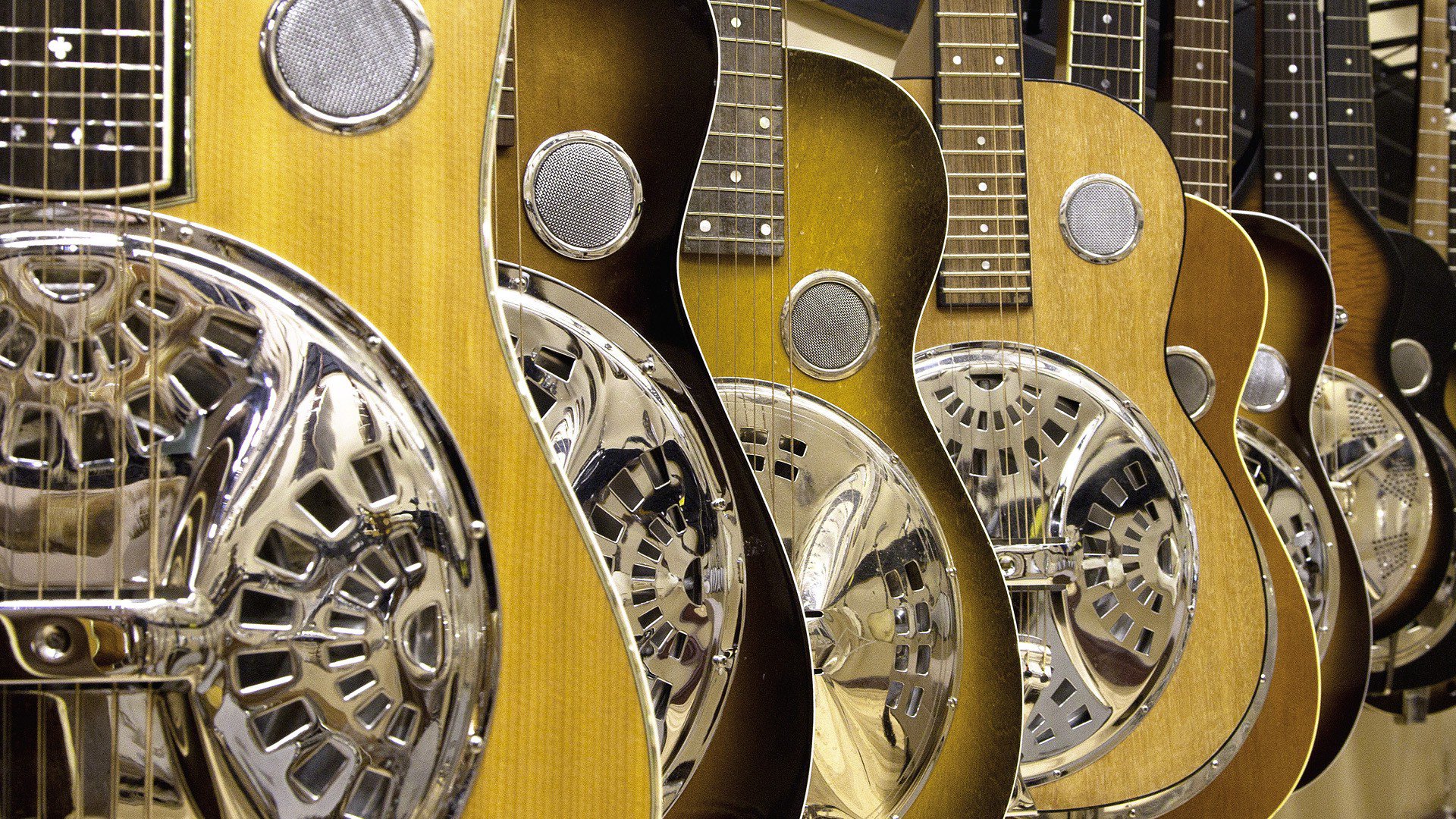 guitar, Metal, Strings, Photo manipulation Wallpaper