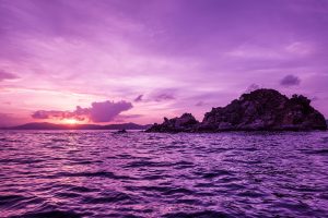 sea, Island, Landscape, Sunset