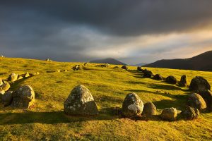 landscape, Stones, Grass