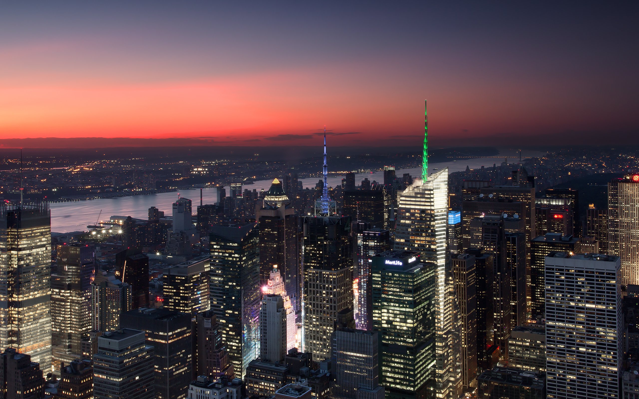 Manhattan, New York City, USA, Skyscraper, Hudson River, Cityscape Wallpaper