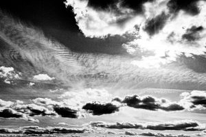 sky, Clouds, Monochrome