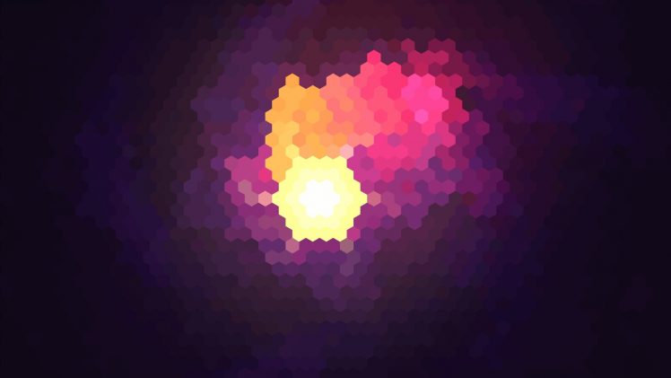 hexagon, White, Yellow, Red, Purple, Abstract HD Wallpaper Desktop Background