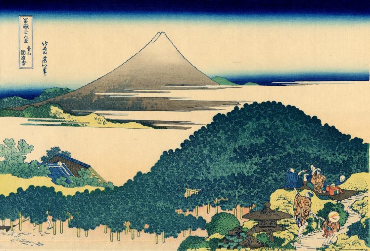 Hokusai, Japan, Ink, Mount Fuji HD Wallpaper Desktop Background