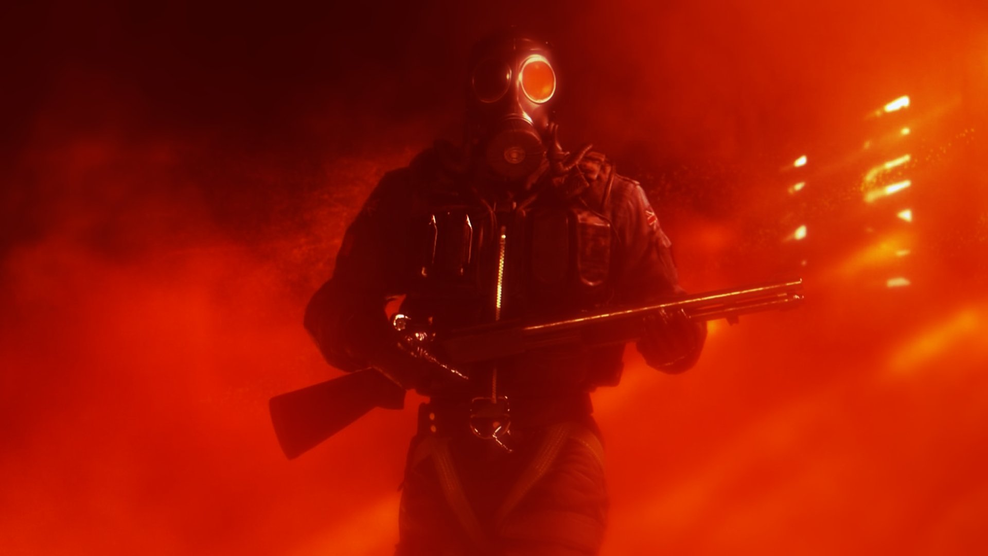 Rainbow Six: Siege, SWAT, Video games, Red, Gas masks, Weapon Wallpaper