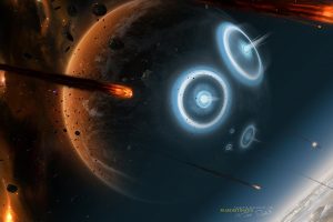 space, Futuristic, 3D, Planet, Asteroid