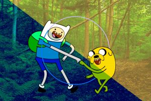 Jake the Dog, Finn the Human, Adventure Time, Landscape, Forest