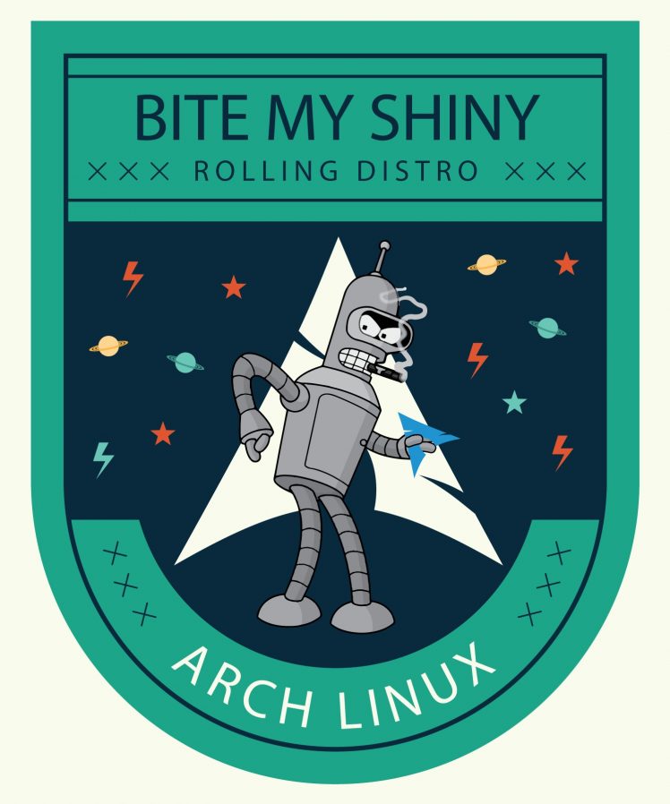 Bender, Linux, Archlinux, Logo, Futurama HD Wallpaper Desktop Background