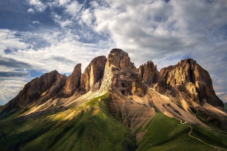 mountains, Clouds, Trees, Rocks, Landscape HD Wallpaper Desktop Background