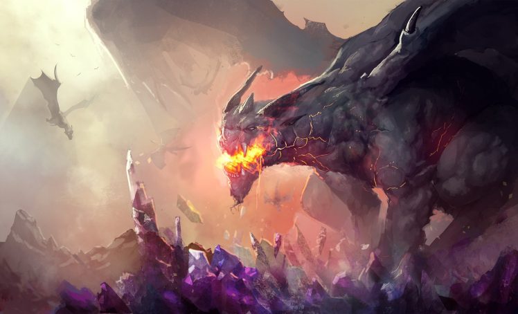 fantasy art, Magic, Dragon HD Wallpaper Desktop Background