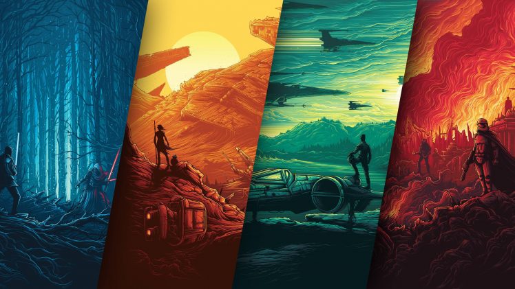 Kylo Ren, BB 8, Captain Phasma, Star Wars, Rey (from Star Wars) HD Wallpaper Desktop Background
