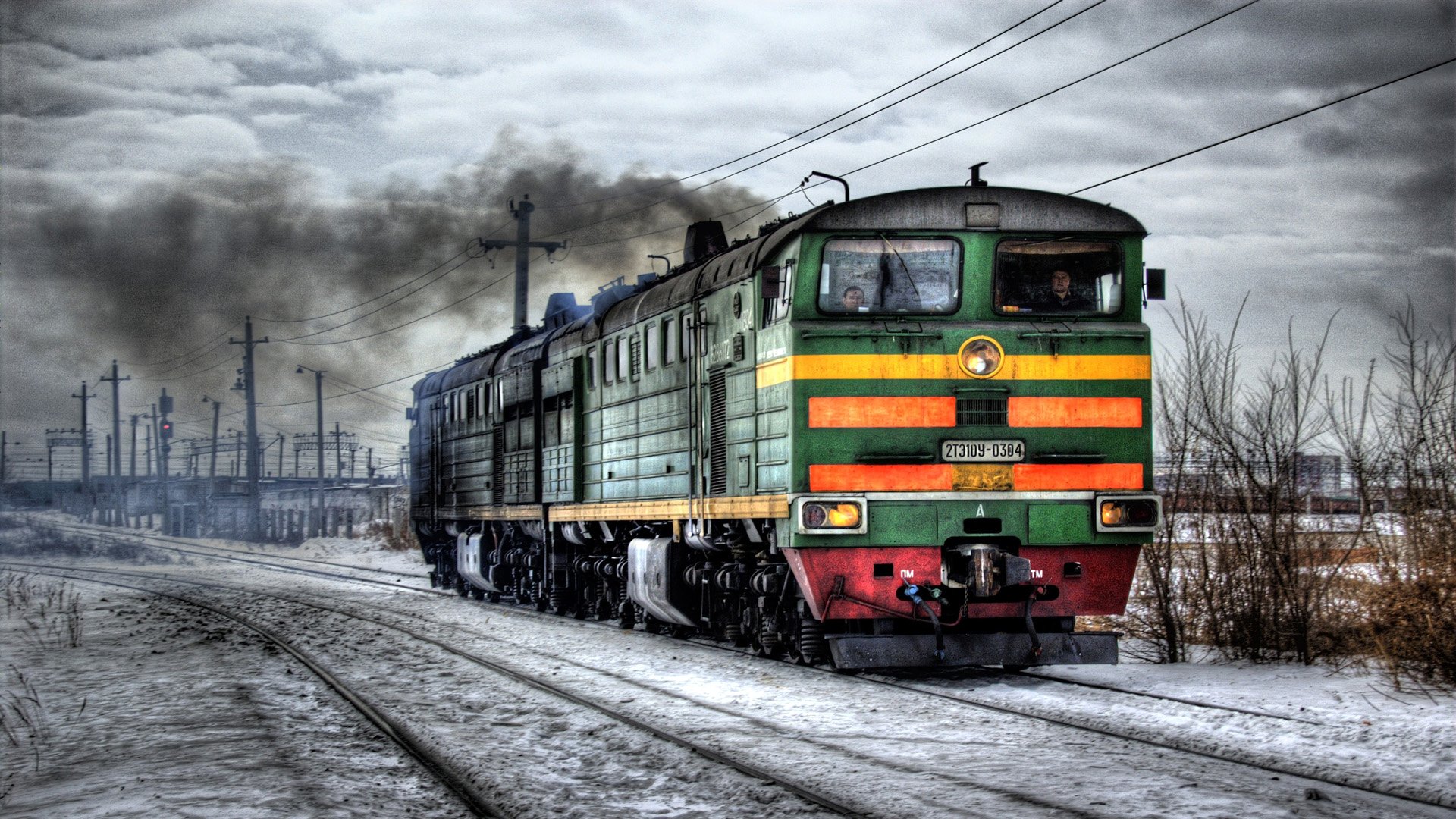 train, Snow Wallpaper