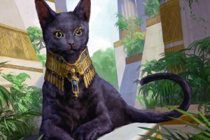 digital art, Egyptian, Black cats, Sacred cat, Magic: The Gathering