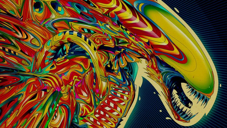 Xenomorph, Colourfull, Alien (movie) HD Wallpaper Desktop Background