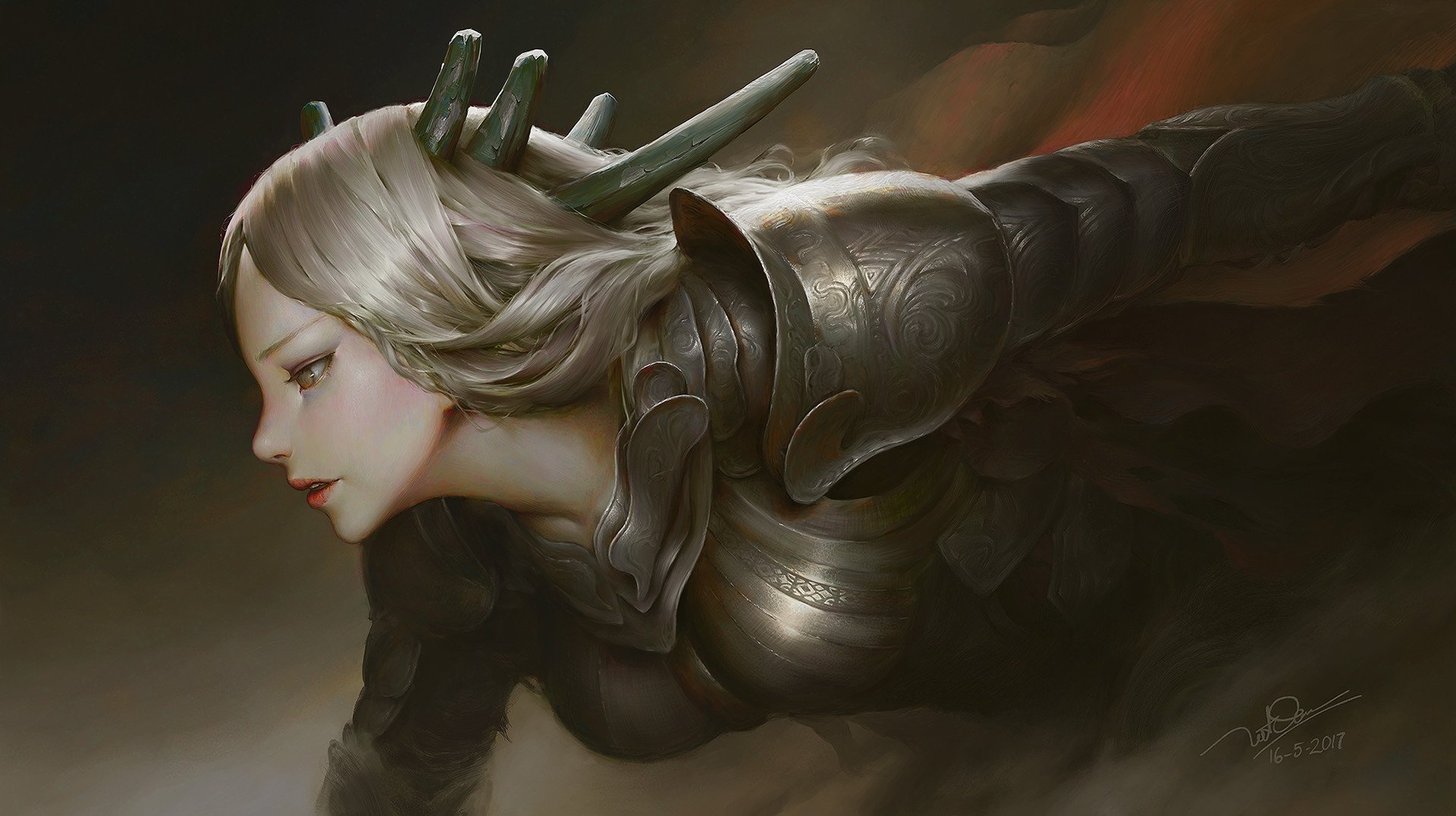 warrior, Fantasy art, Armor Wallpaper