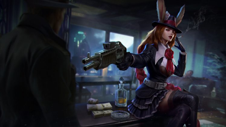 Gwen, Gangster, Vainglory, Skin, Gangster Gwen, IOS, Android (operating system), Video games, Game CG HD Wallpaper Desktop Background