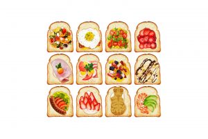 white  background, Food, Drawing