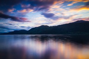 landscape, Nature, Clouds, Reflection, Lake, Scotland, Mountains
