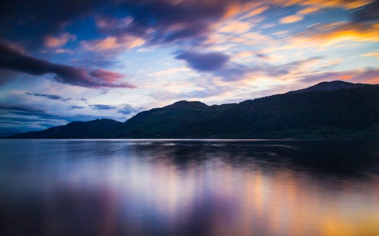 landscape, Nature, Clouds, Reflection, Lake, Scotland, Mountains HD Wallpaper Desktop Background
