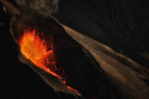 lava, Mountains, Volcano, Smoke
