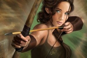 women, Archer, The Hunger Games, Artwork, Bokeh
