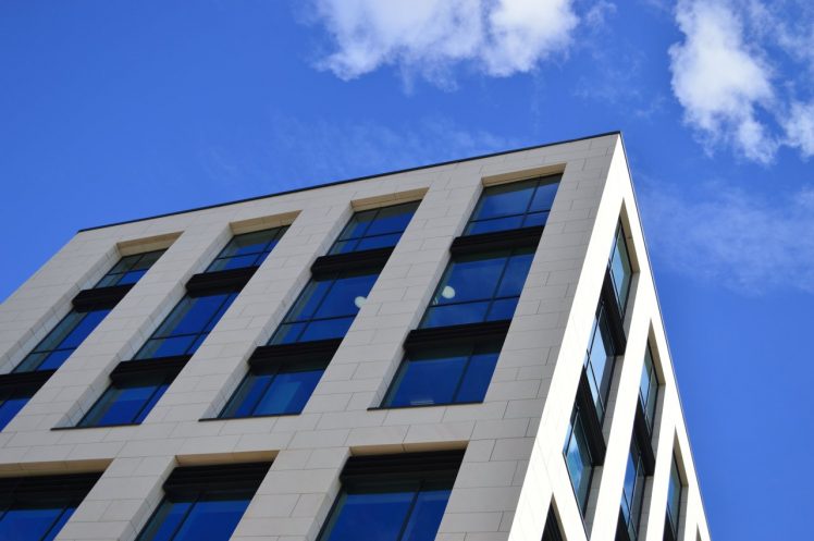 building, Sky, Blue, Leeds, Window, Clouds, Modern HD Wallpaper Desktop Background