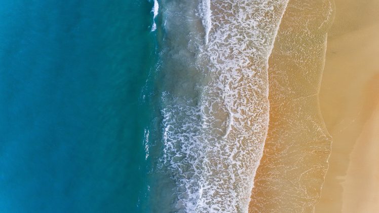 nature, Water, Beach, Aerial view, Sea HD Wallpaper Desktop Background