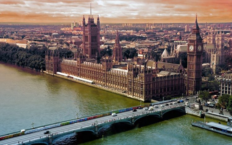 London, UK, River Thames, Bridge, Cityscape HD Wallpaper Desktop Background