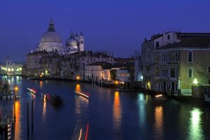 Venice, Italy, Water, Cityscape, Night