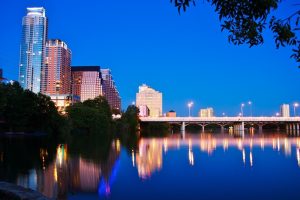 Austin, Texas, Water, Reflection, Cityscape, Sky